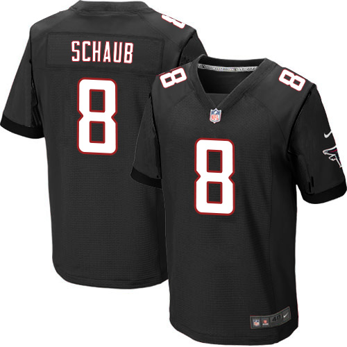 Men's Elite Matt Schaub Nike Jersey Black Alternate - #8 NFL Atlanta Falcons